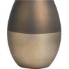 image:imageDeco 79 Glass Abstract Living Room Decorative Jars Colorblock Decorative Container with Gold Accents and Silver Wave Designed Top Jar with Lid 8 x 8 x 17 Bronze