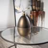 image:imageDeco 79 Glass Abstract Living Room Decorative Jars Colorblock Decorative Container with Gold Accents and Silver Wave Designed Top Jar with Lid 8 x 8 x 17 Bronze