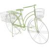 image:imageDeco 79 Metal Bike Indoor Outdoor Plantstand Indoor Outdoor Plant Shelf with Basket and Saddle Bag Planters Plant Stand 63 x 22 x 35 GreenGreen