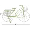 image:imageDeco 79 Metal Bike Indoor Outdoor Plantstand Indoor Outdoor Plant Shelf with Basket and Saddle Bag Planters Plant Stand 63 x 22 x 35 GreenGreen