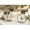 image:imageDeco 79 Metal Bike Indoor Outdoor Plantstand Indoor Outdoor Plant Shelf with Basket and Saddle Bag Planters Plant Stand 63 x 22 x 35 GreenYellow