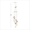 image:imageDeco 79 Metal Bird Indoor Outdoor Embellished Windchime with Glass Beads and Cone Bells 5 x 5 x 39 Gold