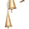 image:imageDeco 79 Metal Bird Indoor Outdoor Embellished Windchime with Glass Beads and Cone Bells 5 x 5 x 39 Gold