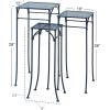 image:imageDeco 79 Metal Indoor Outdoor Plantstand Indoor Outdoor Cutout 3 Tier Plant Shelf Set of 3 Plant Stand 28 26 24H Black