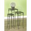 image:imageDeco 79 Metal Indoor Outdoor Plantstand Indoor Outdoor Cutout 3 Tier Plant Shelf Set of 3 Plant Stand 28 26 24H Black