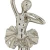 image:imageDeco 79 Porcelain Ceramic Dancer Decorative Sculpture Home Decor Statues set of 2 Accent Figurines 4 x 3 x 11 Silver