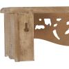 image:imageDeco 79 Wooden Scroll Carved 3 Shelves Wall Shelf Set of 3 19 24 28W Cream