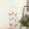 image:imageThe Novogratz Metal Geometric Indoor Outdoor Windchime with Stained Glass 14 x 2 x 34 Multi Colored