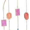 image:imageThe Novogratz Metal Geometric Indoor Outdoor Windchime with Stained Glass 14 x 2 x 34 Multi Colored
