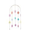 image:imageThe Novogratz Metal Geometric Indoor Outdoor Windchime with Stained Glass 14 x 2 x 34 Multi Colored