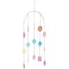 image:imageThe Novogratz Metal Geometric Indoor Outdoor Windchime with Stained Glass 14 x 2 x 34 Multi Colored