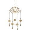 image:imageDeco 79 Eclectic Mango Wood Lotus Windchime 15L x 30H Gold