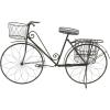 image:imageDeco 79 Metal Bike Indoor Outdoor Plantstand Indoor Outdoor Plant Shelf with Basket and Saddle Bag Planters Plant Stand 63 x 22 x 35 GreenBrown