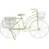 image:imageDeco 79 Metal Bike Indoor Outdoor Plantstand Indoor Outdoor Plant Shelf with Basket and Saddle Bag Planters Plant Stand 63 x 22 x 35 GreenGreen