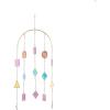 image:imageThe Novogratz Metal Geometric Indoor Outdoor Windchime with Stained Glass 14 x 2 x 34 Multi Colored