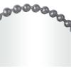image:imageCosmoLiving by Cosmopolitan Metal Room Wall Mirror Entryway Mirror with Beaded Detailing Wall Mounted Mirror 36 x 2 x 36 Dark Gray
