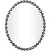 image:imageCosmoLiving by Cosmopolitan Metal Room Wall Mirror Entryway Mirror with Beaded Detailing Wall Mounted Mirror 36 x 2 x 36 Dark Gray