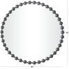 image:imageCosmoLiving by Cosmopolitan Metal Room Wall Mirror Entryway Mirror with Beaded Detailing Wall Mounted Mirror 36 x 2 x 36 Dark Gray