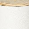 image:imageDeco 79 Ceramic Decorative Canisters Spotted Textured Containers with Brown Wood Lids and Beaded Accents Set of 3 Keepsake Boxes 9 7 5H Cream