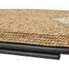 image:imageDeco 79 Dried Plant Handmade Side End Accent Table Coiled CShaped End Table with Black Metal Legs Side Table 18 x 13 x 26 Brown