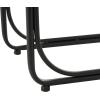 image:imageDeco 79 Dried Plant Handmade Side End Accent Table Coiled CShaped End Table with Black Metal Legs Side Table 18 x 13 x 26 Brown