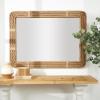image:imageDeco 79 Jute Rope Handmade Room Wall Mirror Rope Entryway Mirror Wall Mounted Mirror 36 x 2 x 48 BrownBrown