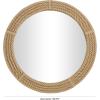 image:imageDeco 79 Jute Rope Handmade Room Wall Mirror Rope Entryway Mirror Wall Mounted Mirror 36 x 2 x 48 BrownBrown
