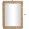image:imageDeco 79 Jute Rope Handmade Room Wall Mirror Rope Entryway Mirror Wall Mounted Mirror 36 x 2 x 48 BrownBrown