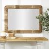 image:imageDeco 79 Jute Rope Handmade Room Wall Mirror Rope Entryway Mirror Wall Mounted Mirror 36 x 2 x 48 BrownBrown