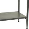 image:imageDeco 79 Metal 1 Shelf Console Table with Brown Wood Top 49 x 14 x 32 Gray