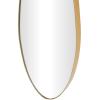 image:imageDeco 79 Metal Room Wall Mirror Oval Entryway Mirror Wall Mounted Mirror 31 x 1 x 20 GoldGold