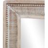 image:imageDeco 79 Metal Whitewashed Wall Mirror with Linear Gold Markings 31 x 2 x 43 Brown