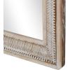 image:imageDeco 79 Metal Whitewashed Wall Mirror with Linear Gold Markings 31 x 2 x 43 Brown