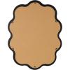 image:imageDeco 79 Wood Handmade Room Wall Mirror Wavy Entryway Mirror with Dimensional Carved Frame Wall Mounted Mirror 31 x 2 x 31 BrownBlack