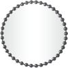 image:imageCosmoLiving by Cosmopolitan Metal Room Wall Mirror Entryway Mirror with Beaded Detailing Wall Mounted Mirror 36 x 2 x 36 Dark Gray
