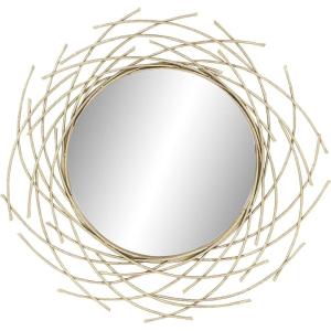 image:imageCosmoLiving by Cosmopolitan Metal Room Wall Mirror Entryway Mirror Wall Mounted Mirror 27 x 1 x 39 Gold39L x 2W