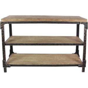 image:imageDeco 79 Wood 2 Shelves Console Table 48 x 19 x 34 Brown48 x 19 x 34