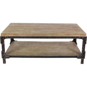 image:imageDeco 79 Wood 2 Shelves Console Table 48 x 19 x 34 BrownCenter Table 24 x 47 x 19