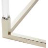 image:imageDeco 79 Acrylic Plastic Side End Accent Table Cube Shaped End Table with Silver Frame Supports Side Table 19 x 19 x 20 Clear