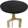image:imageDeco 79 Aluminum Metal Geometric Side End Accent Table End Table with Black Marble Tabletops Set of 3 Side Table 24 23 21 H Gold