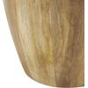image:imageDeco 79 Mango Wood Handmade Side End Accent Table Drum End Table Side Table 18 x 18 x 20 Brown