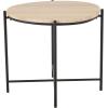 image:imageDeco 79 Marble Side End Accent Table End Table with Black Metal Support Side Table 19 x 16 x 20 Beige