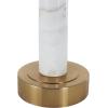 image:imageDeco 79 Marble Side End Accent Table End Table with Marble Top with Gold Inlay Side Table 18 x 18 x 25 WhiteWhite