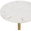 image:imageDeco 79 Marble Side End Accent Table End Table with Marble Top with Gold Inlay Side Table 18 x 18 x 25 WhiteWhite