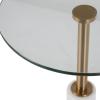 image:imageDeco 79 Marble Side End Accent Table End Table with Marble Top with Gold Inlay Side Table 18 x 18 x 25 WhiteWhite