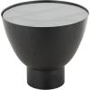 image:imageDeco 79 Metal Geometric Side End Accent Table End Table with Glass Tabletop and Elevated Base Side Table 22 x 22 x 19 BlackBlack