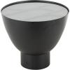 image:imageDeco 79 Metal Geometric Side End Accent Table End Table with Glass Tabletop and Elevated Base Side Table 22 x 22 x 19 BlackBlack