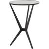 image:imageDeco 79 Metal Geometric Side End Accent Table End Table with Glass Tabletop and Elevated Base Side Table 22 x 22 x 19 BlackBlack