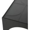 image:imageDeco 79 Metal Geometric Side End Accent Table End Table with Glass Tabletop and Elevated Base Side Table 22 x 22 x 19 BlackBlack