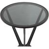 image:imageDeco 79 Metal Geometric Side End Accent Table End Table with Glass Tabletop and Elevated Base Side Table 22 x 22 x 19 BlackBlack